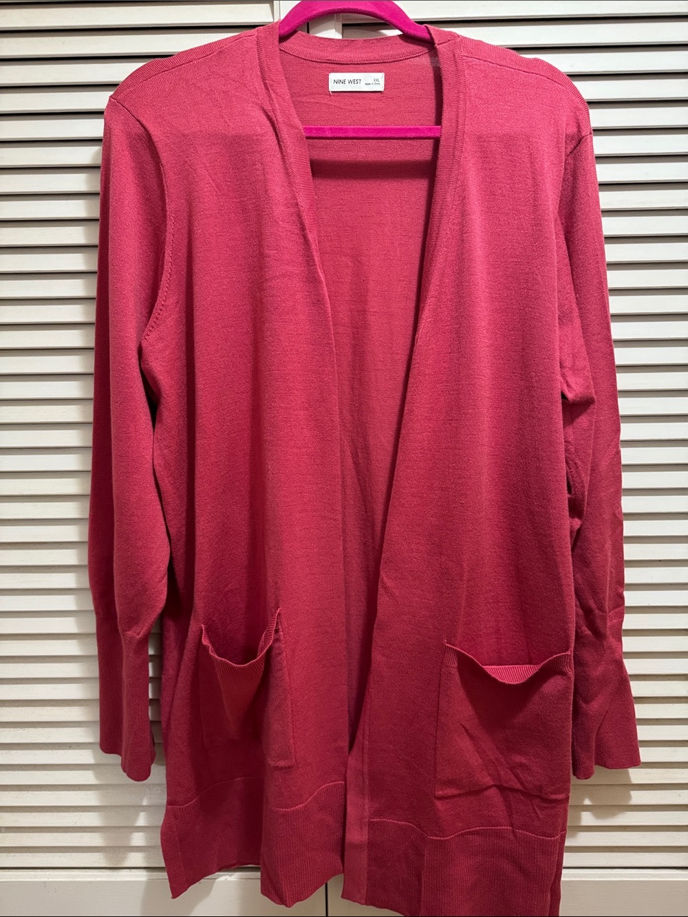Nine West Rose Open-Front Cardigan with Pockets ~ XXL